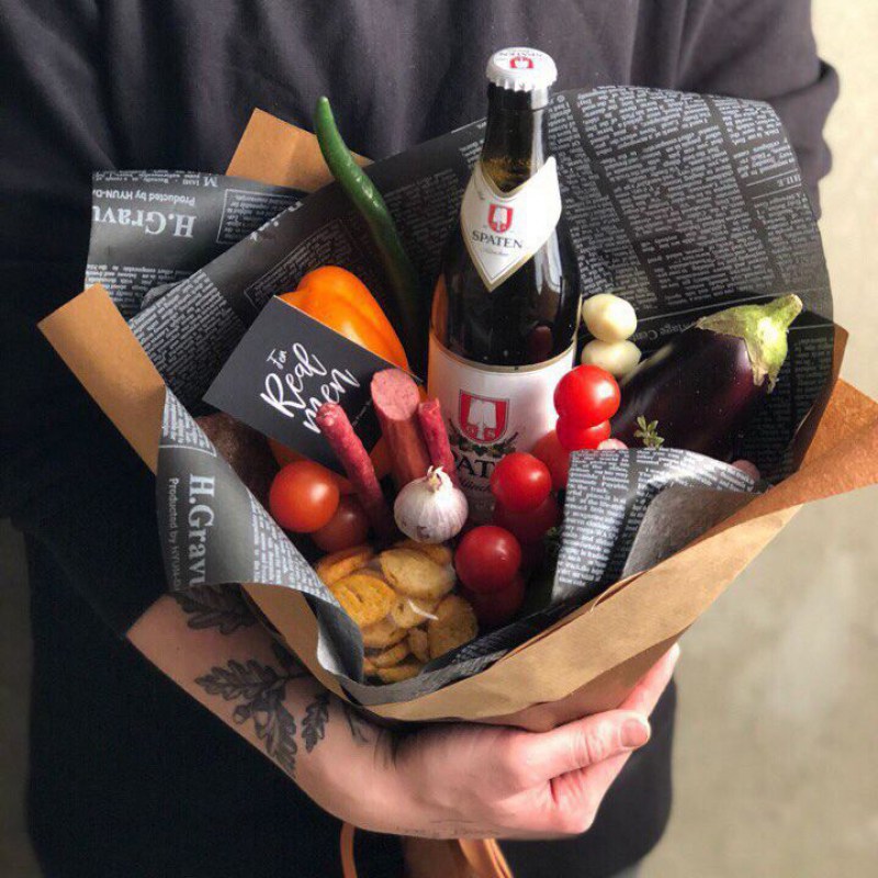 Мужской букет с пивом Spaten